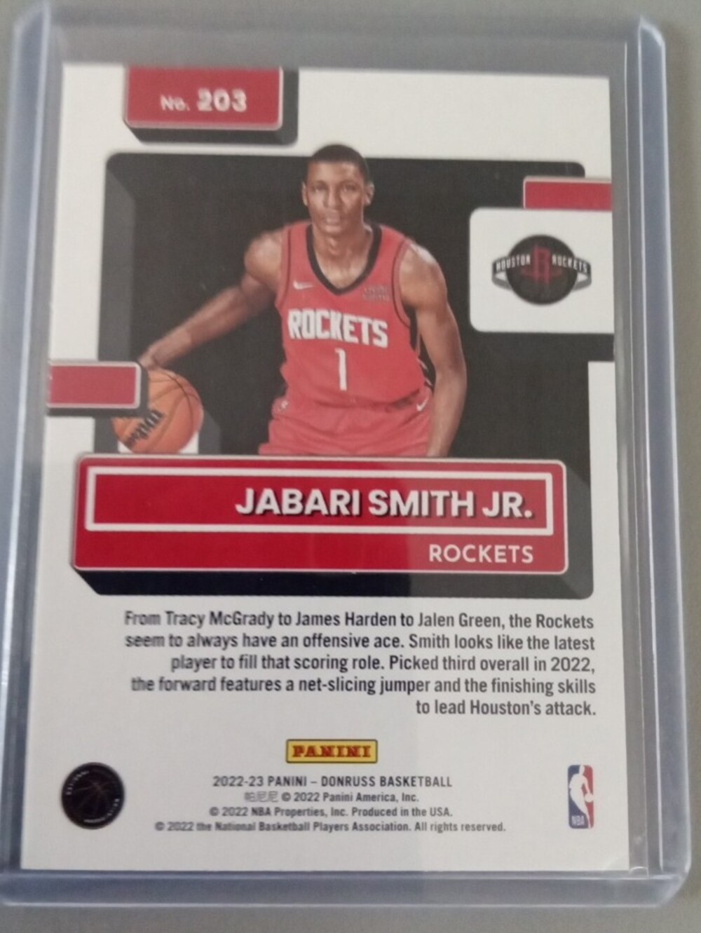 Panini Jabari Smith Jr Rockets Rookie Basketball Card Lot. - Picture 6 of 6